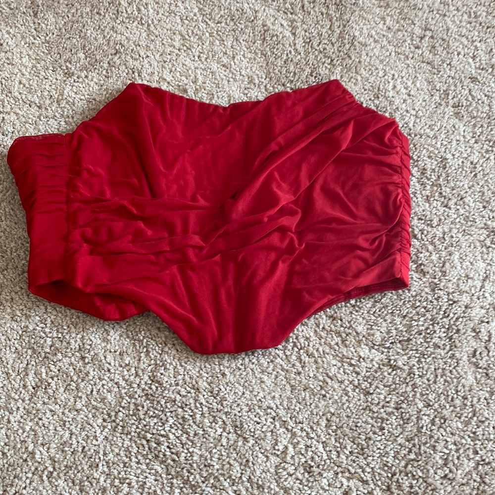 Red tube top